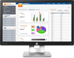 HP EliteDisplay E232 Schwarz-Silber   - shop.bb-net.de